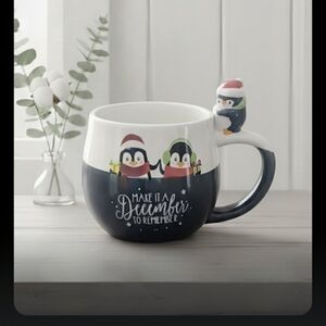 NEW Christmas Penguin Holiday Mug- "Make It A December To Remember"